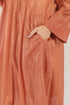 Long Doubleface dress in metallic cotton voile.